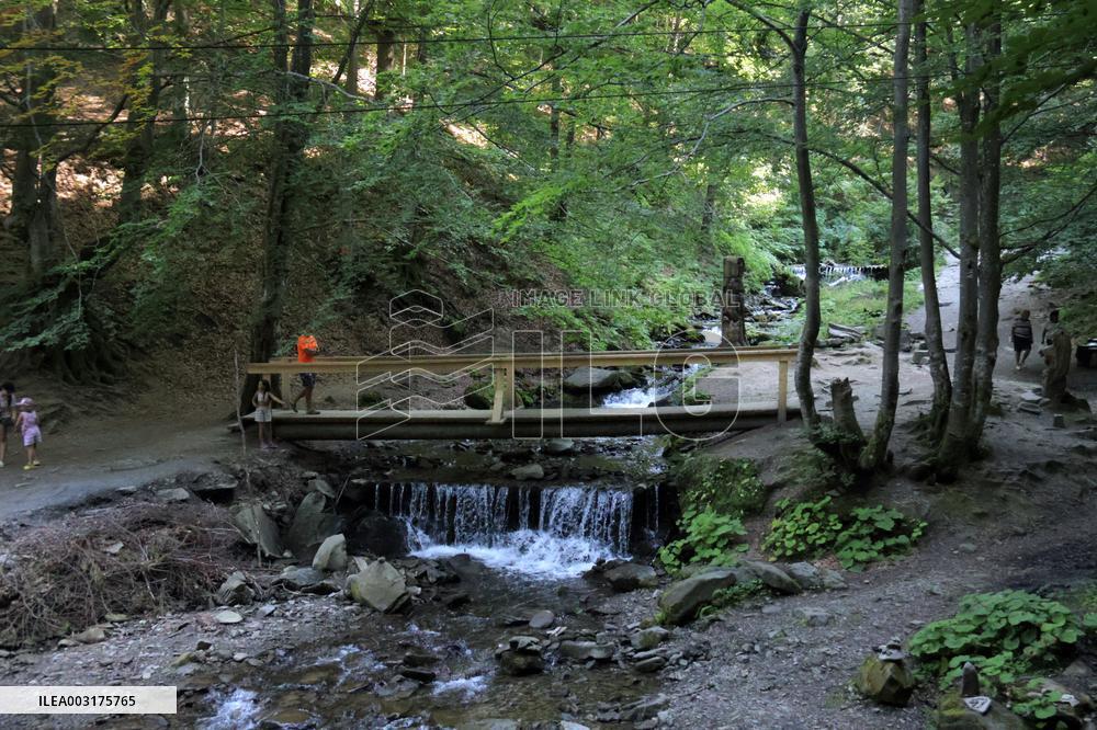 Pylypets ski resort in summer