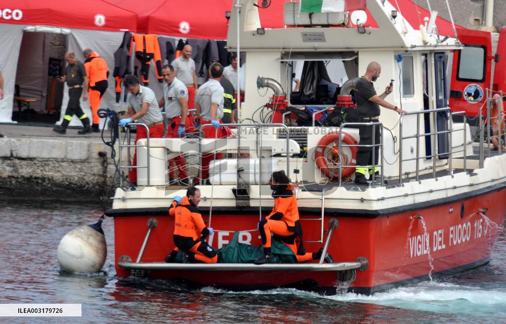 Two Bodies Found After The Luxury Yacht Bayesian Sank - Italy