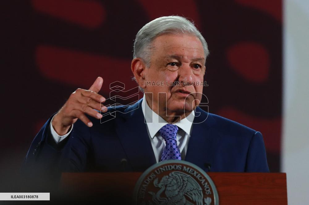 Andres Manuel Lopez Obrador Briefing - Mexico City