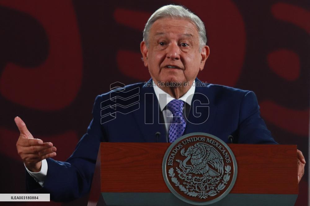 Andres Manuel Lopez Obrador Briefing - Mexico City