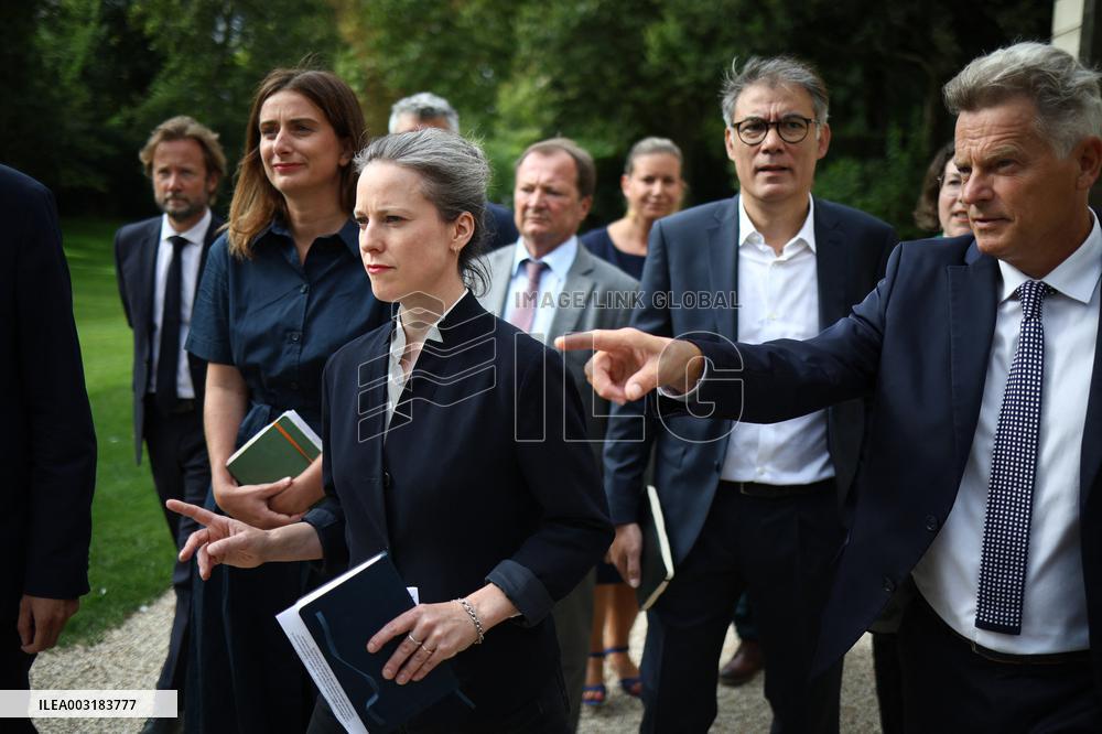 President Macron Meets NFP Party Leaders - Paris