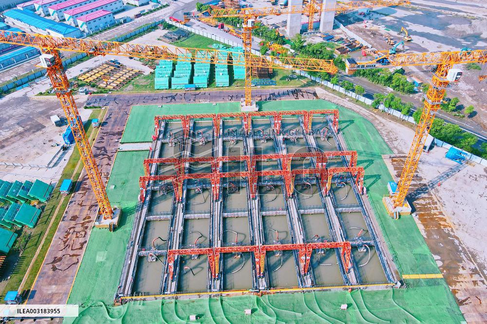 Zhangjinggao Yangtze River Bridge Construction