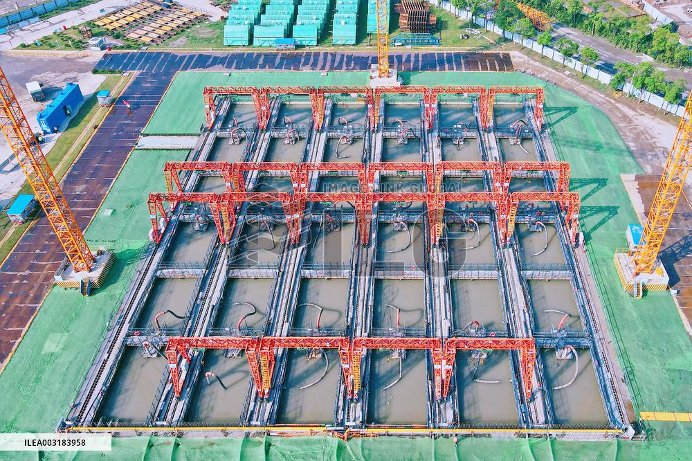 Zhangjinggao Yangtze River Bridge Construction