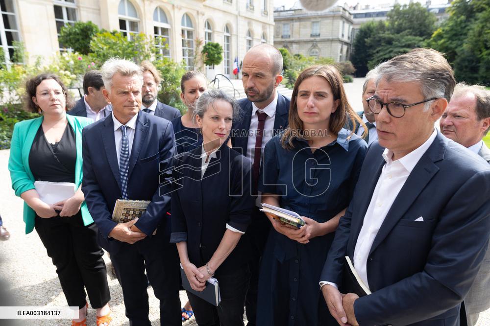President Macron Meets NFP Party Leaders - Paris