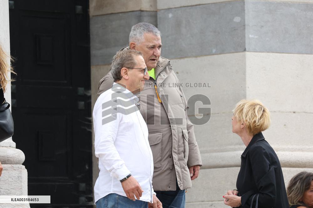 Funeral Of Patrice Laffont At The Pere Lachaise Cemetery