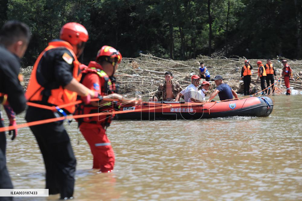 Rescue Efforts Underway In Heavy Rain-Hit Liaoning Province - China