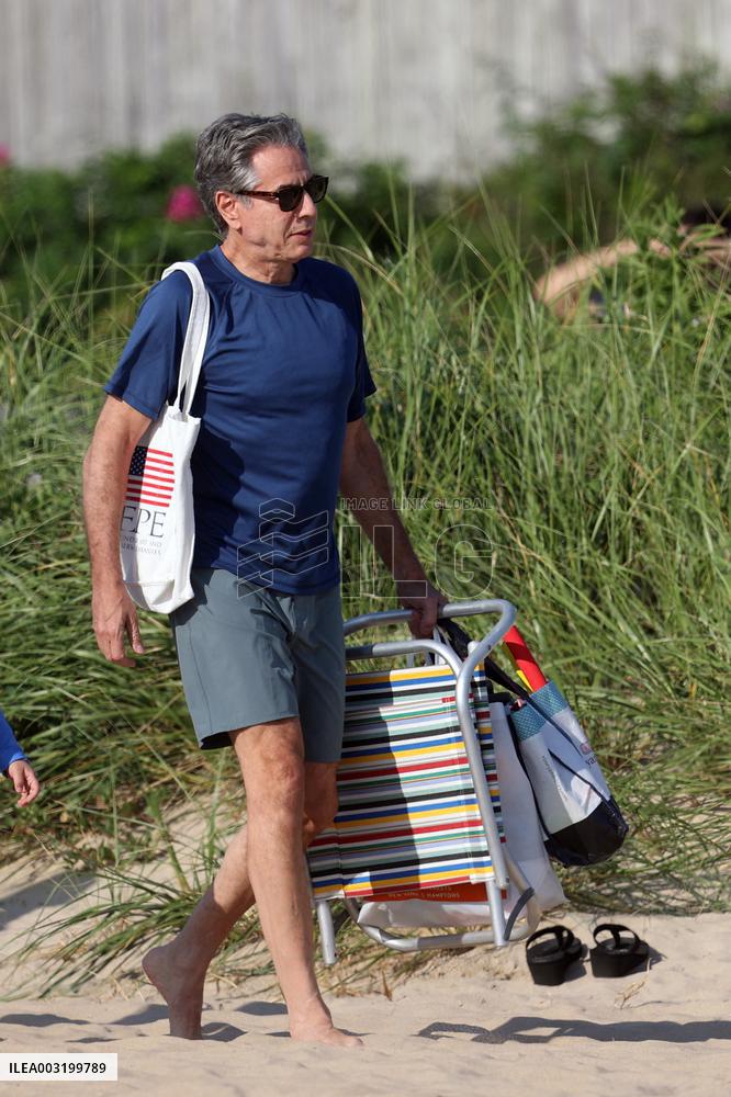 Antony Blinken Spotted At The Beach - The Hamptons
