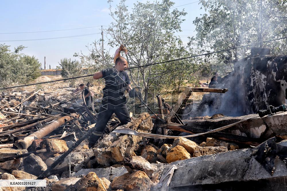 Aftermath of Russian missile and drone attack in Odesa regionAftermath of Russian missile and drone attack in Odesa region
