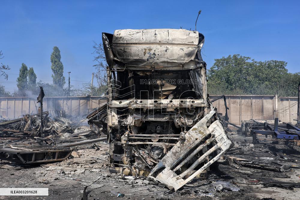 Aftermath of Russian missile and drone attack in Odesa regionAftermath of Russian missile and drone attack in Odesa region