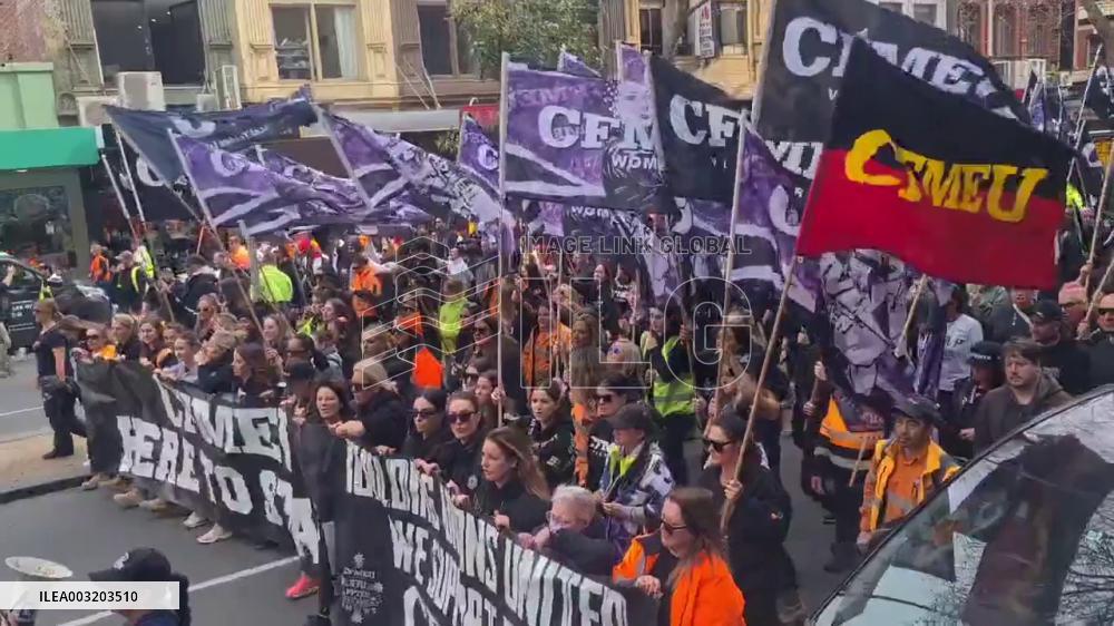 Australia: Thousands Of Constructions Workers Protest Against CFMEU Takeover 3
