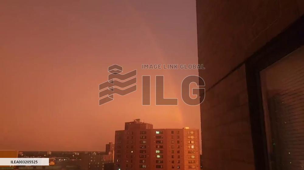 US: Lightning, Rainbow Dazzle Minnesota Sky After Severe Thunderstorms 4