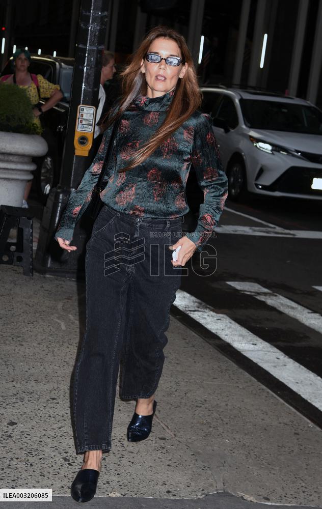 Katie Holmes At The Paris Theater - NYC