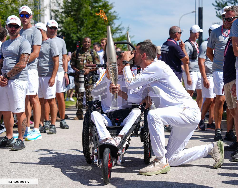 Paris 2024 Paralympics - Torch Relay In Fontainebleau