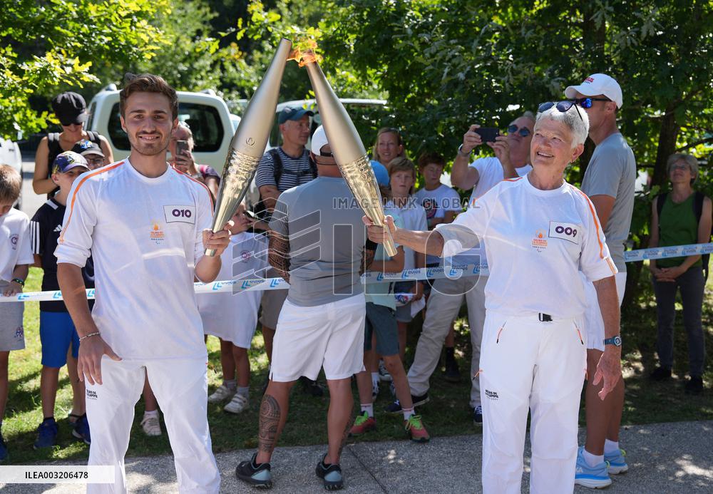 Paris 2024 Paralympics - Torch Relay In Fontainebleau