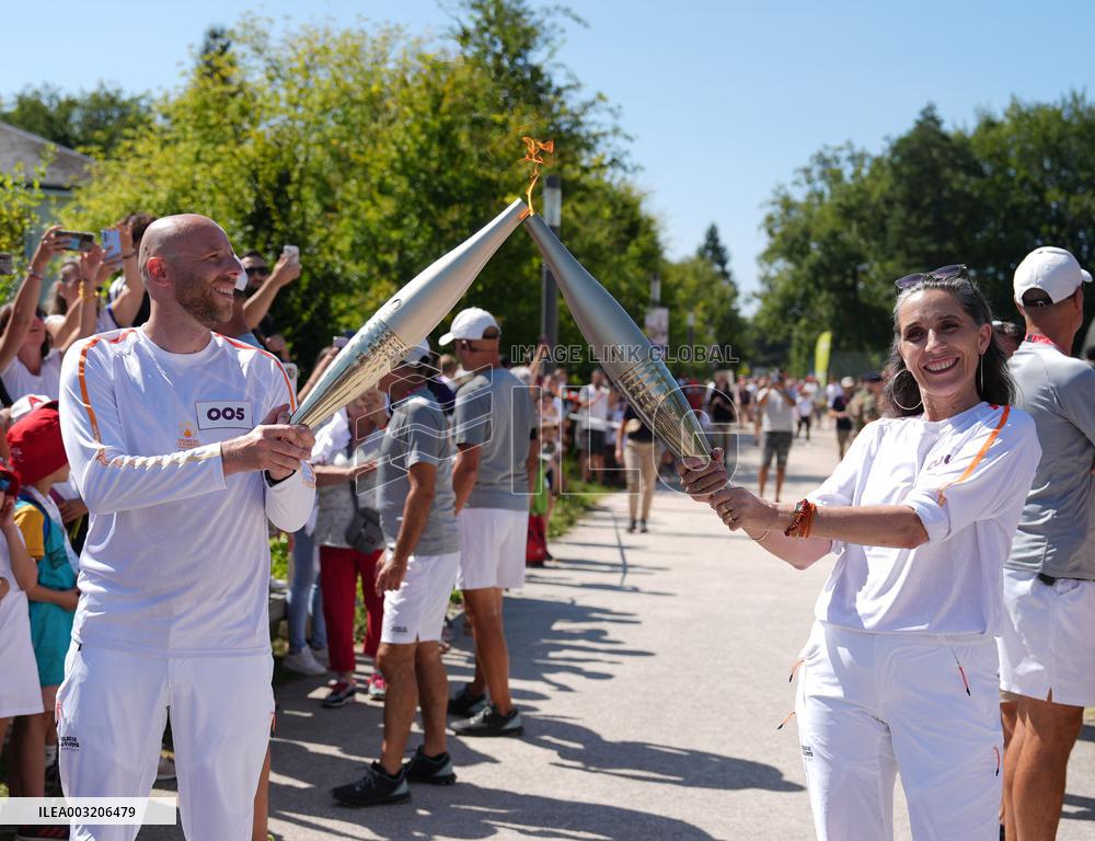 Paris 2024 Paralympics - Torch Relay In Fontainebleau