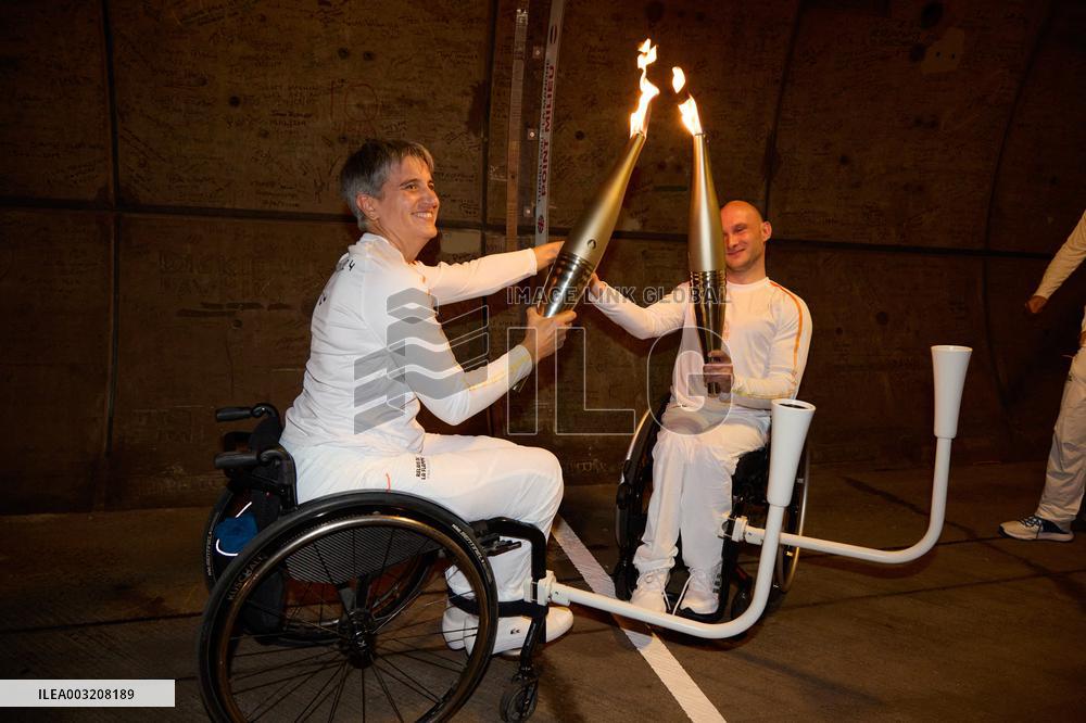 Paris 2024 Paralympics - Paralympic torch starts festive tour of France following historic Channel Tunnel crossing