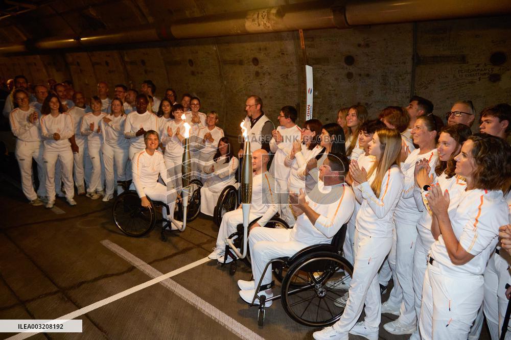 Paris 2024 Paralympics - Paralympic torch starts festive tour of France following historic Channel Tunnel crossing
