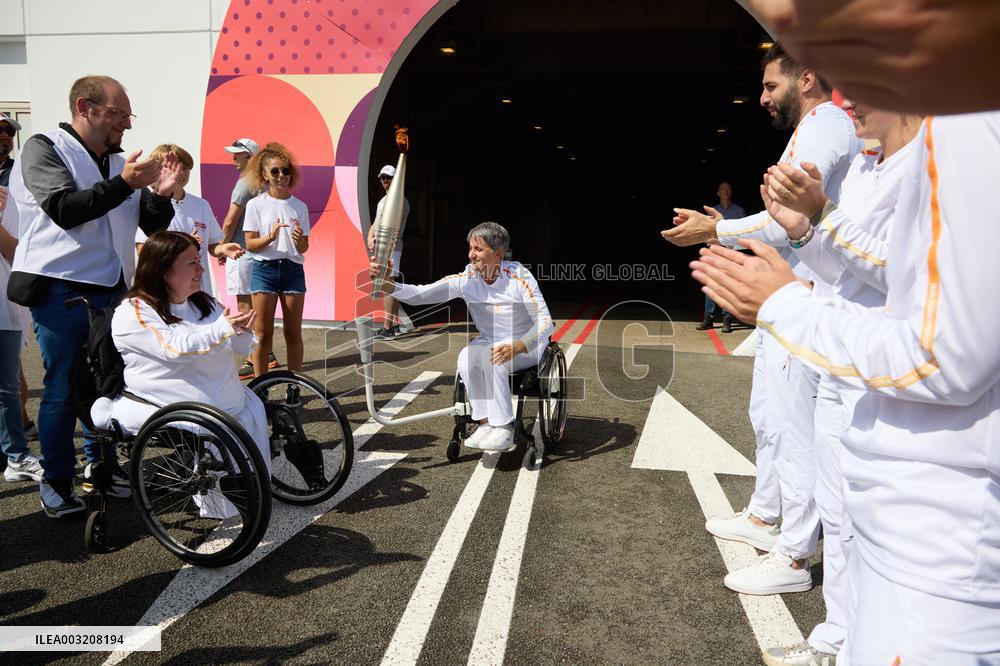 Paris 2024 Paralympics - Paralympic torch starts festive tour of France following historic Channel Tunnel crossing