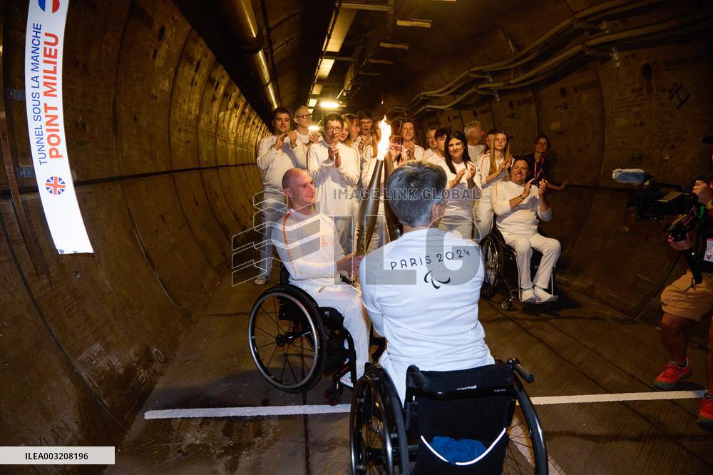 Paris 2024 Paralympics - Paralympic torch starts festive tour of France following historic Channel Tunnel crossing