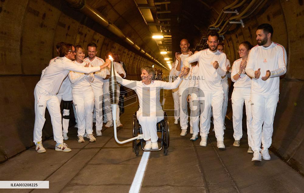 Paris 2024 Paralympics - Paralympic torch starts festive tour of France following historic Channel Tunnel crossing
