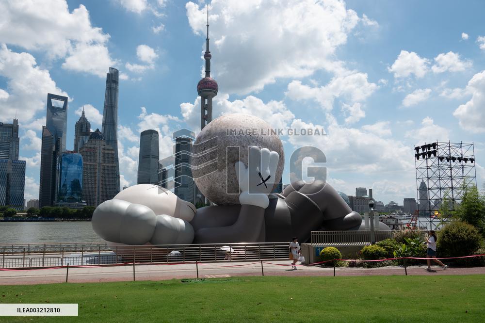 KAWS Companion Inflatable Sculpture Installation in Shanghai
