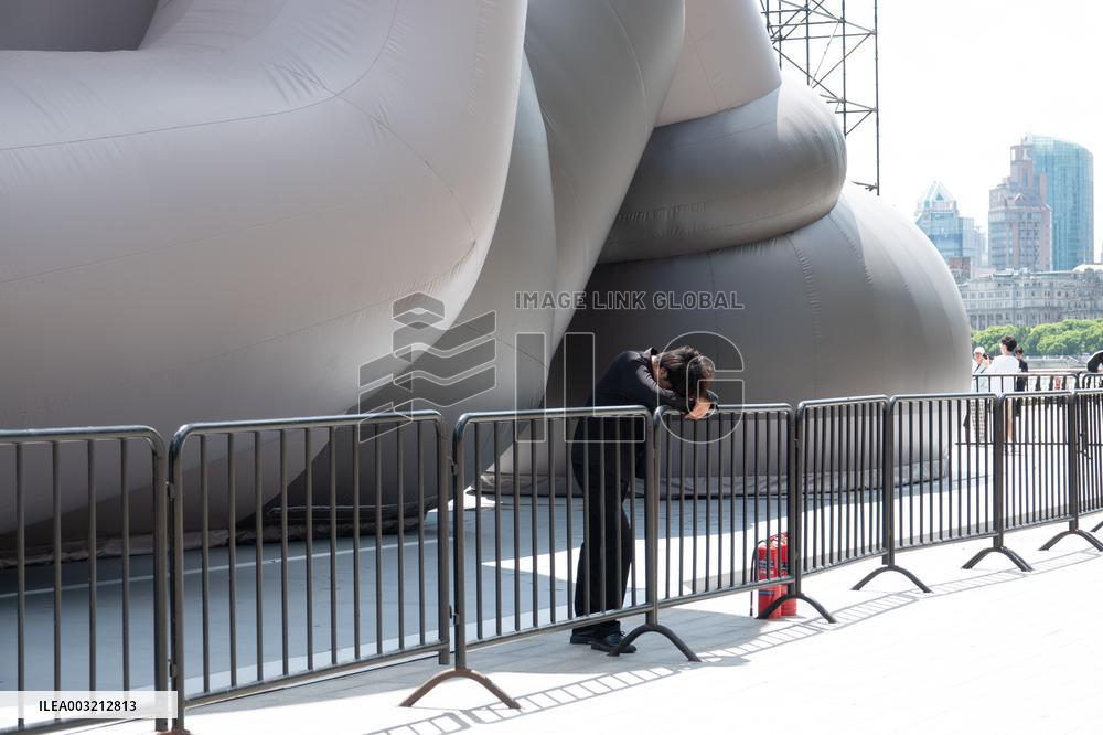 KAWS Companion Inflatable Sculpture Installation in Shanghai