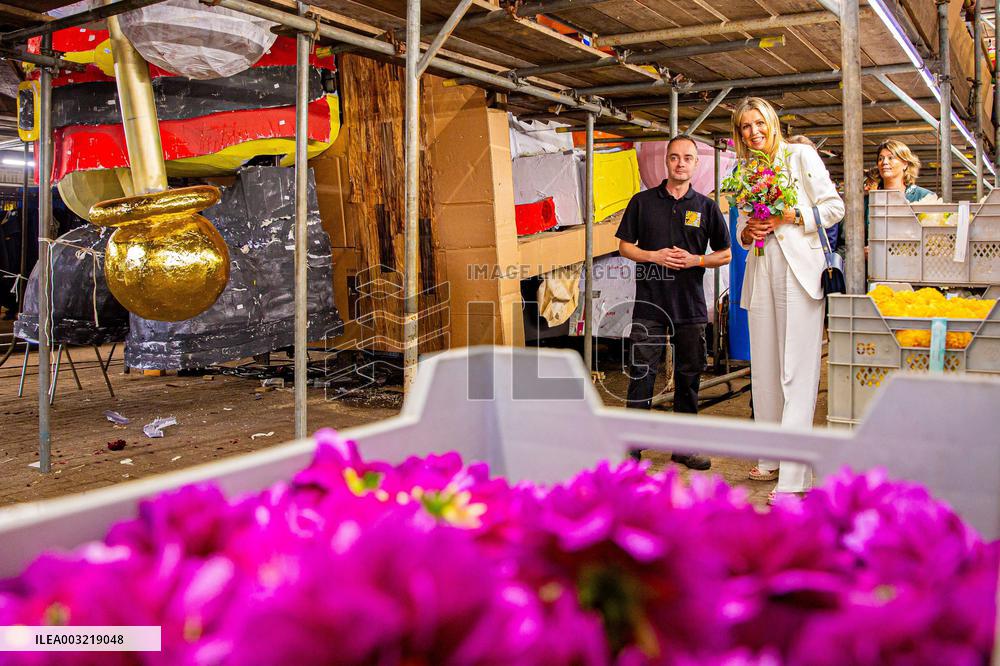 Queen Maxima Visits Preparations For Zundert Flower Parade - Netherlands