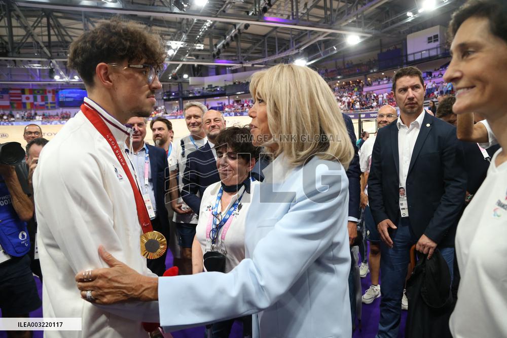 Paris 2024 Paralympics - Brigitte Macron At Para Track Cycling