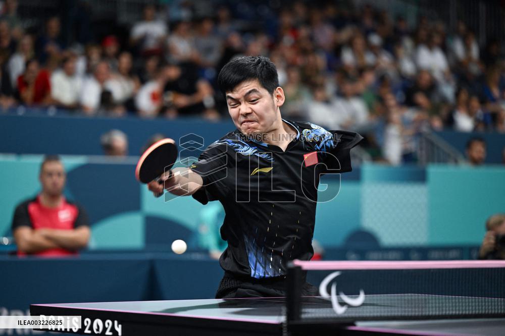 Paris 2024 Paralympics - Table Tennis - Zhao Shuai And Patryk Chojnowsk Competing