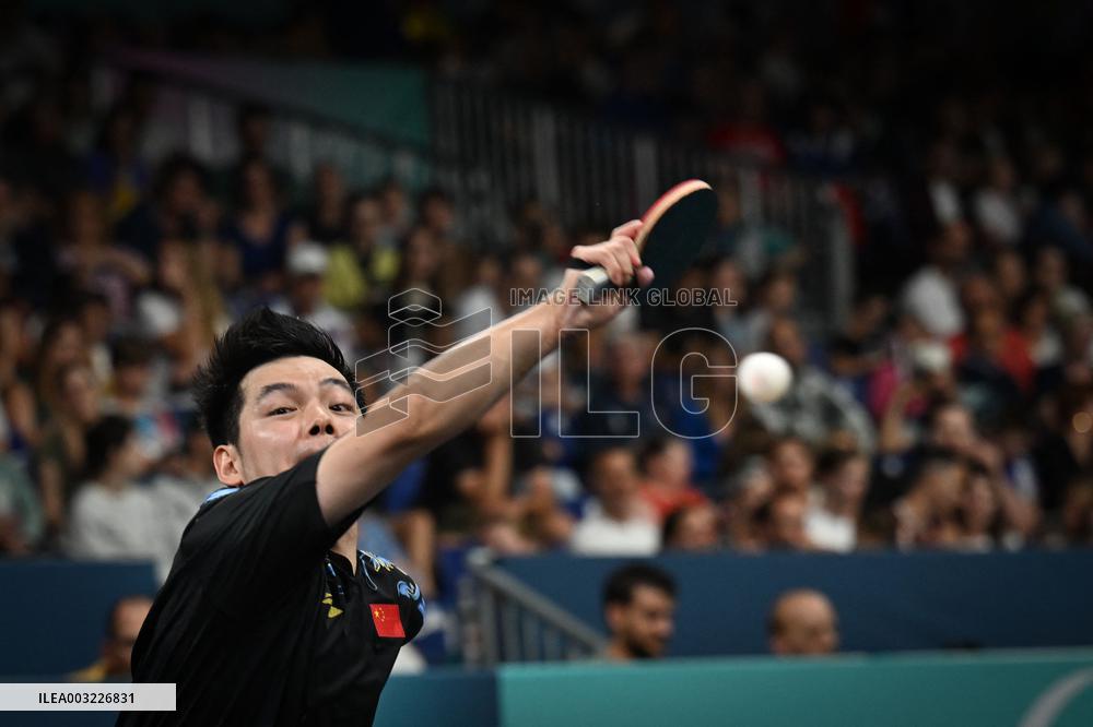 Paris 2024 Paralympics - Table Tennis - Zhao Shuai And Patryk Chojnowsk Competing