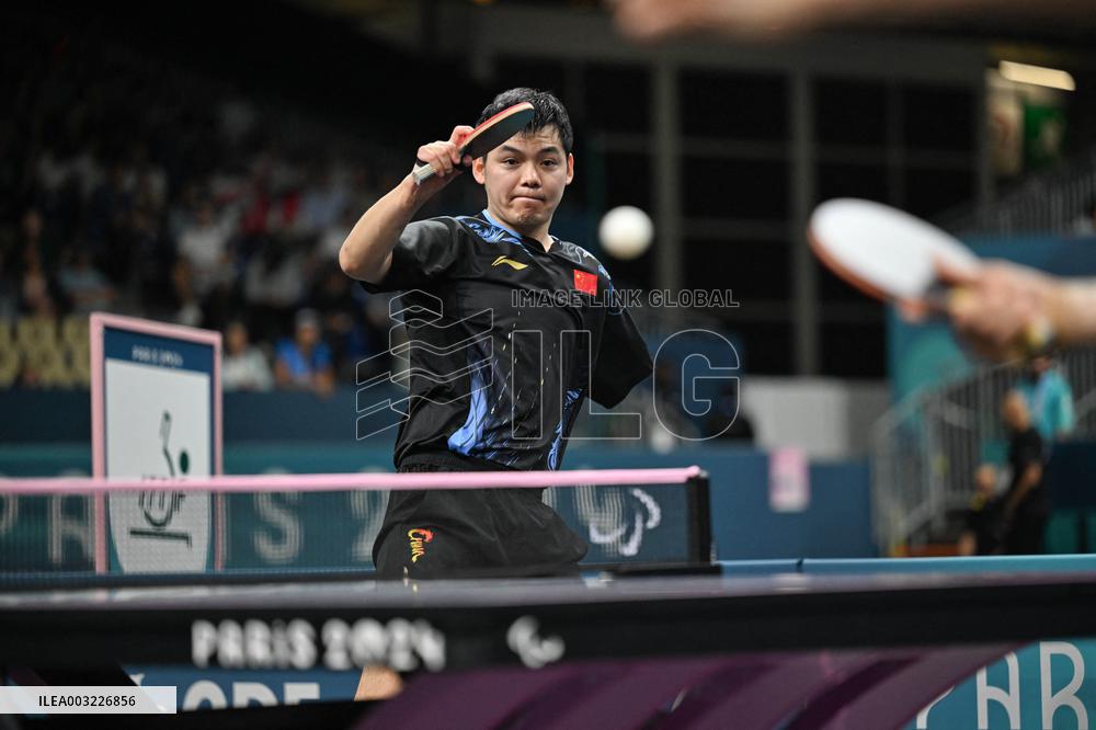 Paris 2024 Paralympics - Table Tennis - Zhao Shuai And Patryk Chojnowsk Competing