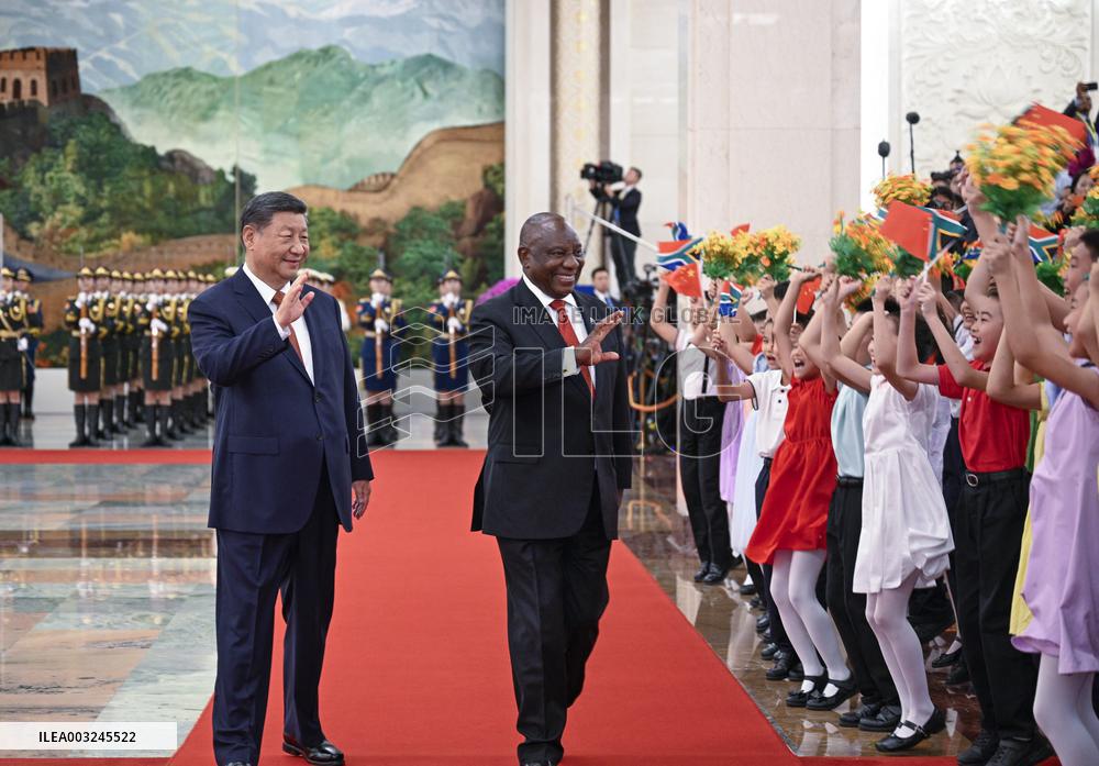 Xi Jinping And Cyril Ramaphosa Sign Documents - Beijing
