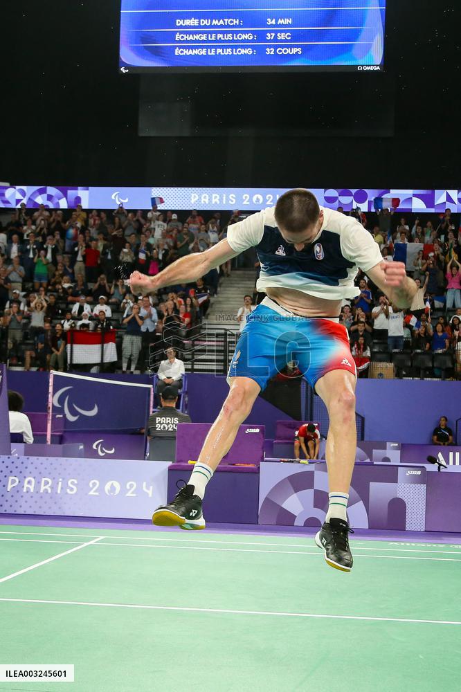 Paris 2024 Paralympics - Badminton - Lucas Mazur Wins Gold