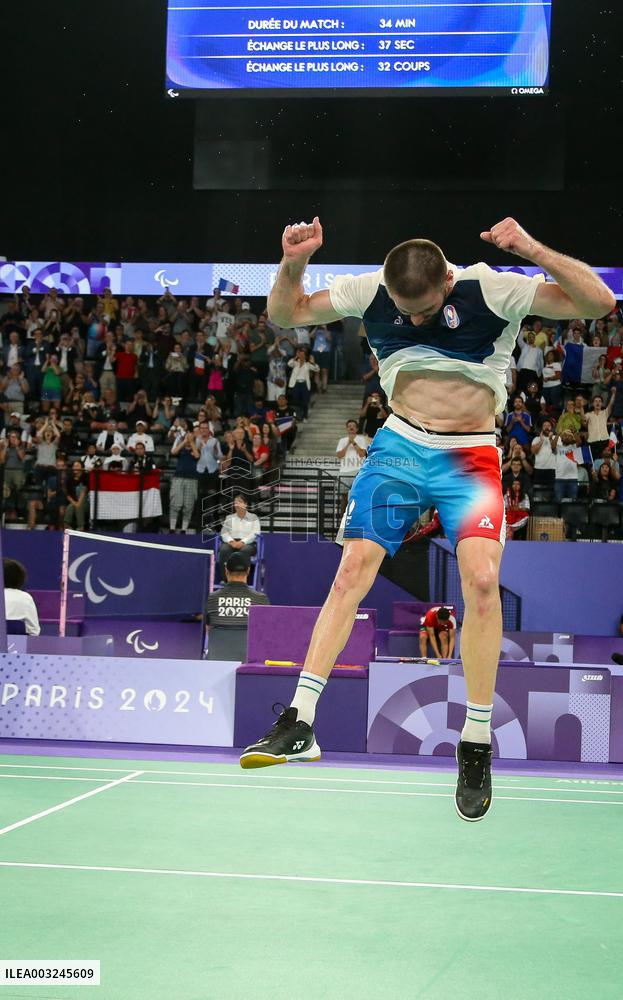 Paris 2024 Paralympics - Badminton - Lucas Mazur Wins Gold