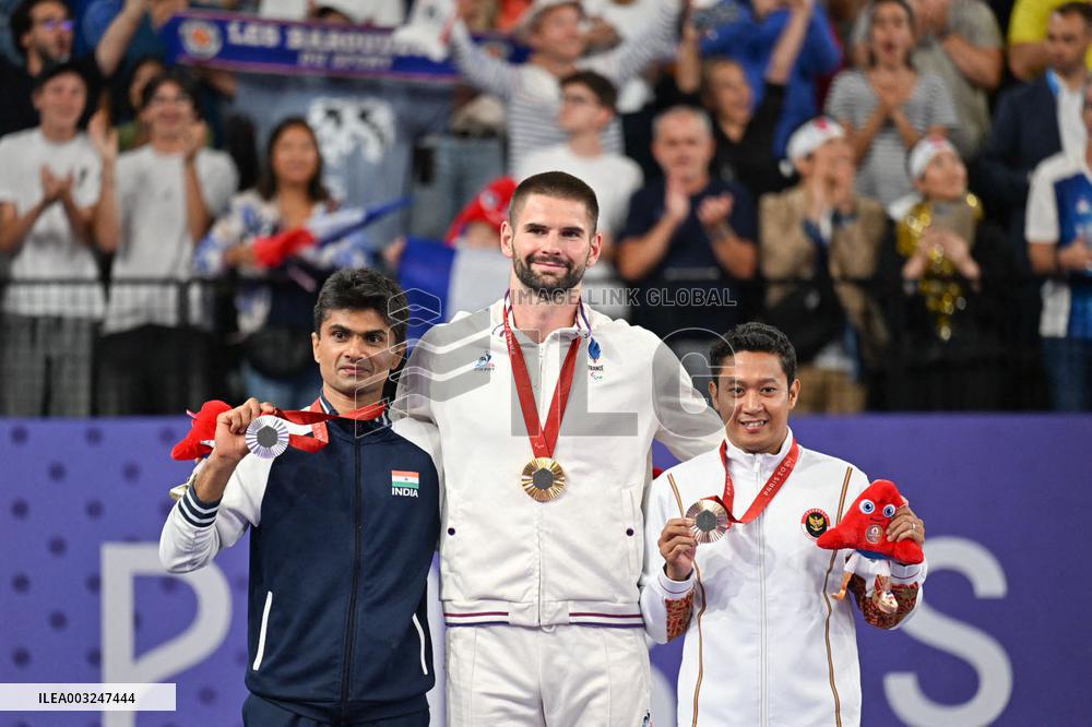 Paris 2024 Paralypics - Badminton - Lucas Mazur Wins Gold