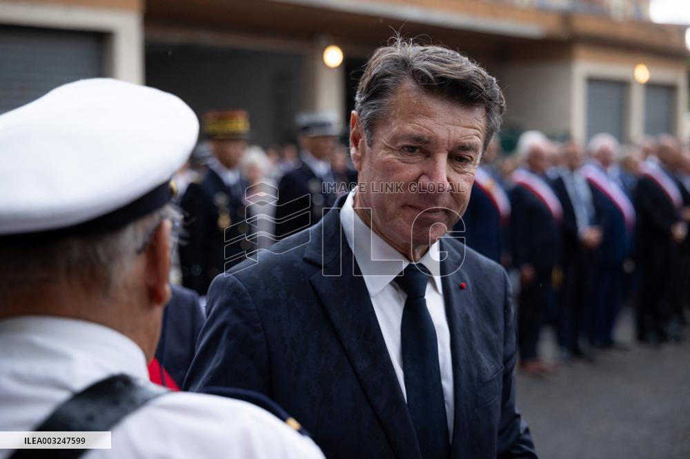 Tribute Ceremony For Gendarme Killed During A Road Check - Nice
