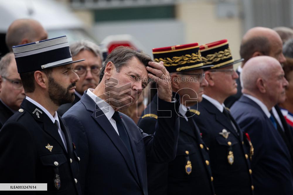 Tribute Ceremony For Gendarme Killed During A Road Check - Nice