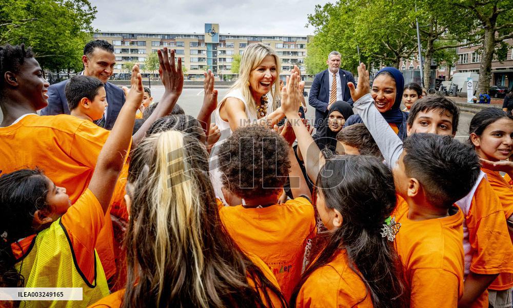 Queen Maxima Visit To The Team Toekomst Foundation - Rotterdam