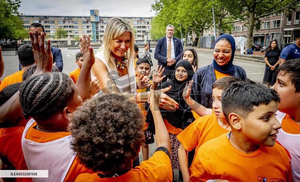 Queen Maxima Visit To The Team Toekomst Foundation - Rotterdam