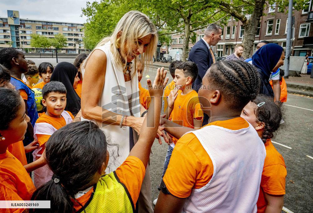 Queen Maxima Visit To The Team Toekomst Foundation - Rotterdam