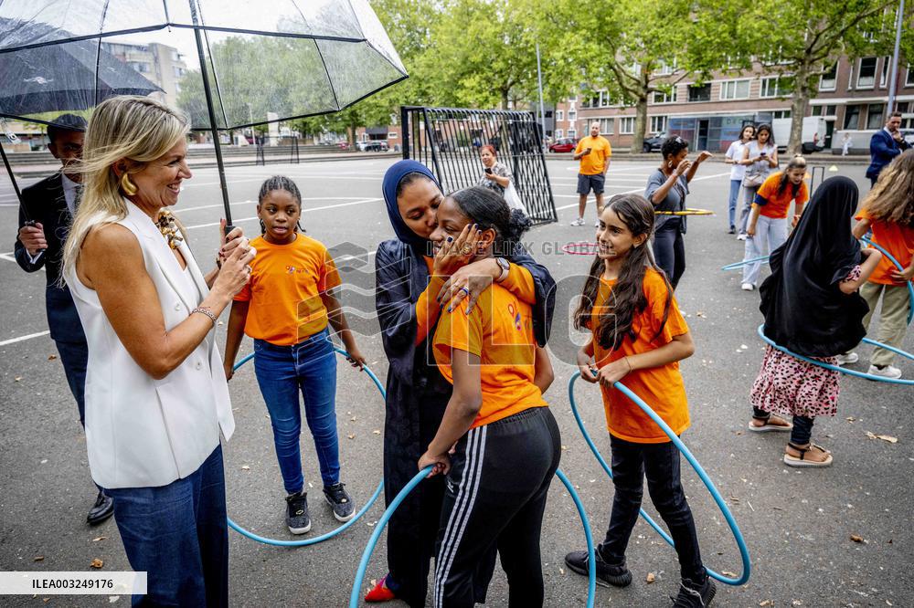 Queen Maxima Visit To The Team Toekomst Foundation - Rotterdam