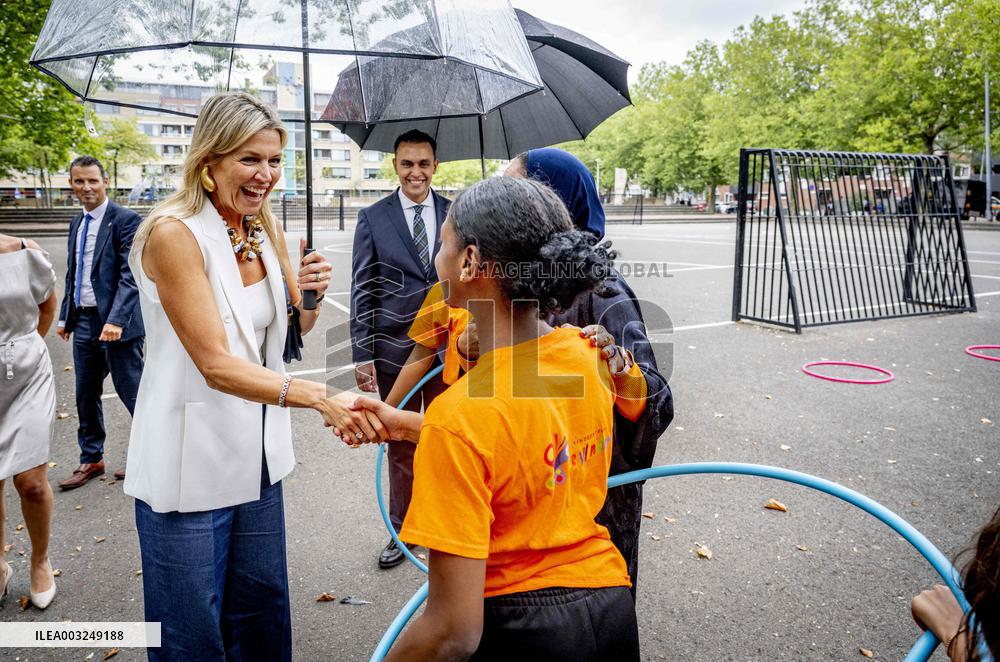 Queen Maxima Visit To The Team Toekomst Foundation - Rotterdam