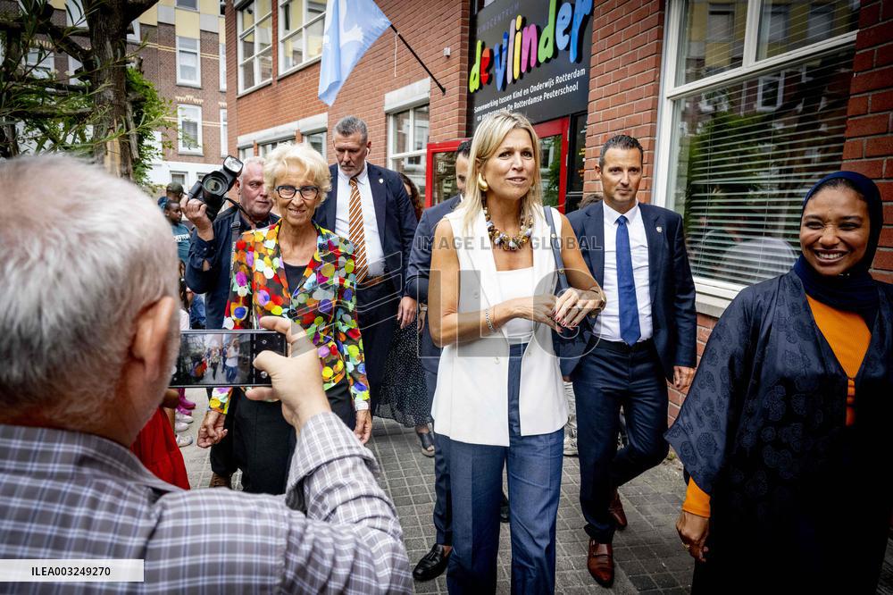 Queen Maxima Visits Team Toekomst Foundation - Rotterdam