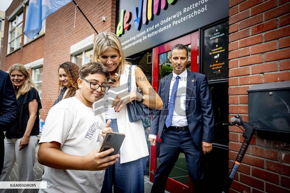 Queen Maxima Visits Team Toekomst Foundation - Rotterdam