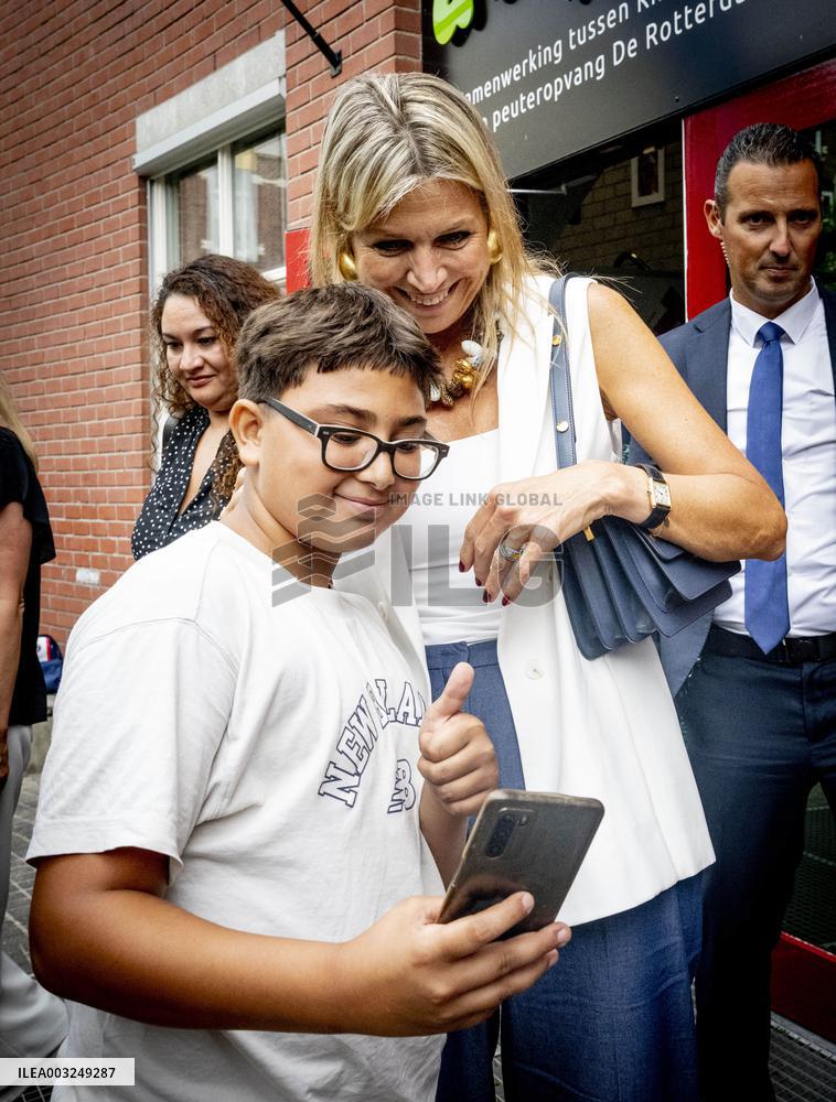 Queen Maxima Visits Team Toekomst Foundation - Rotterdam