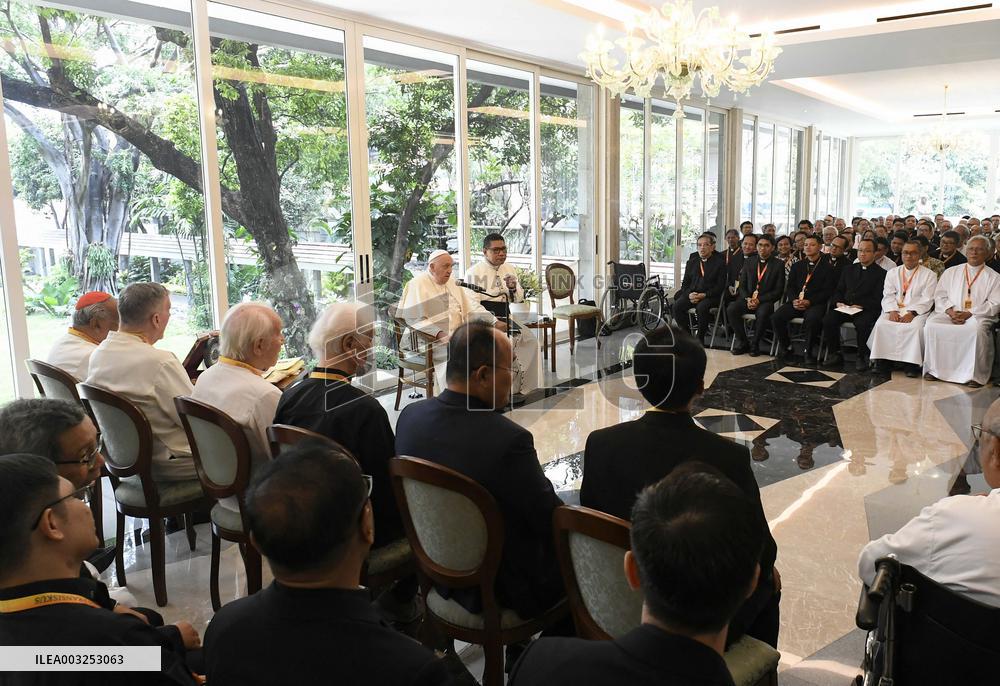 Pope Francis Meets Jesuits - Jakarta
