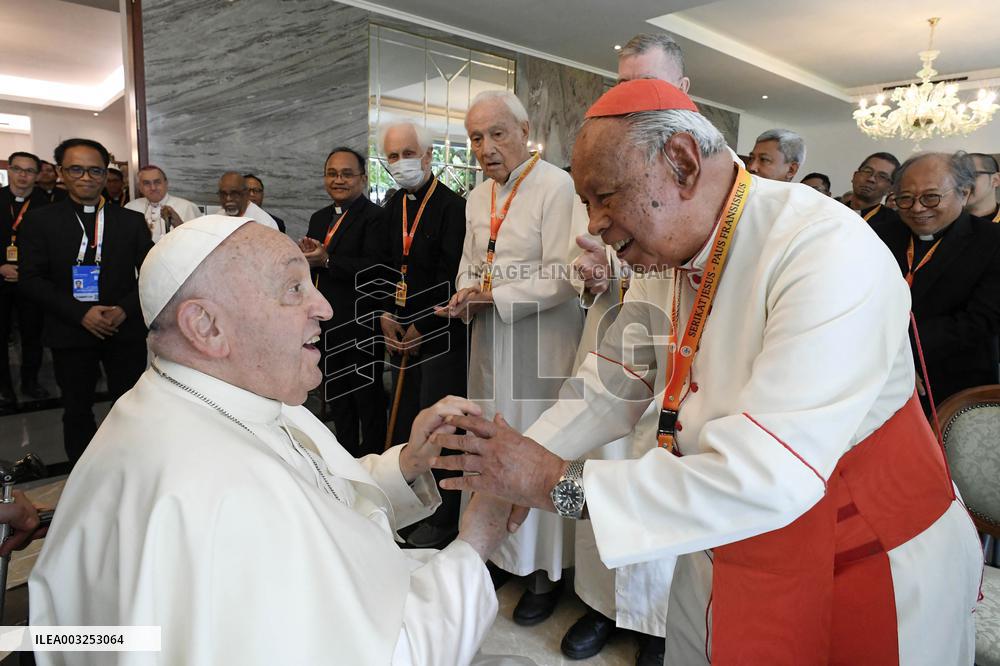 Pope Francis Meets Jesuits - Jakarta