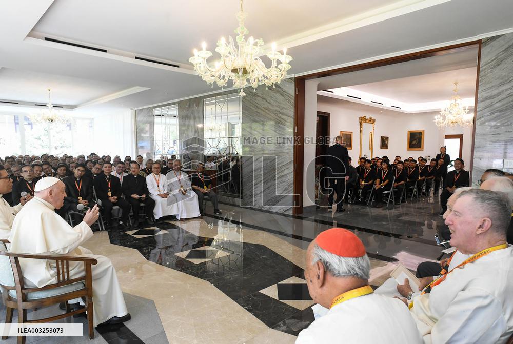 Pope Francis Meets Jesuits - Jakarta