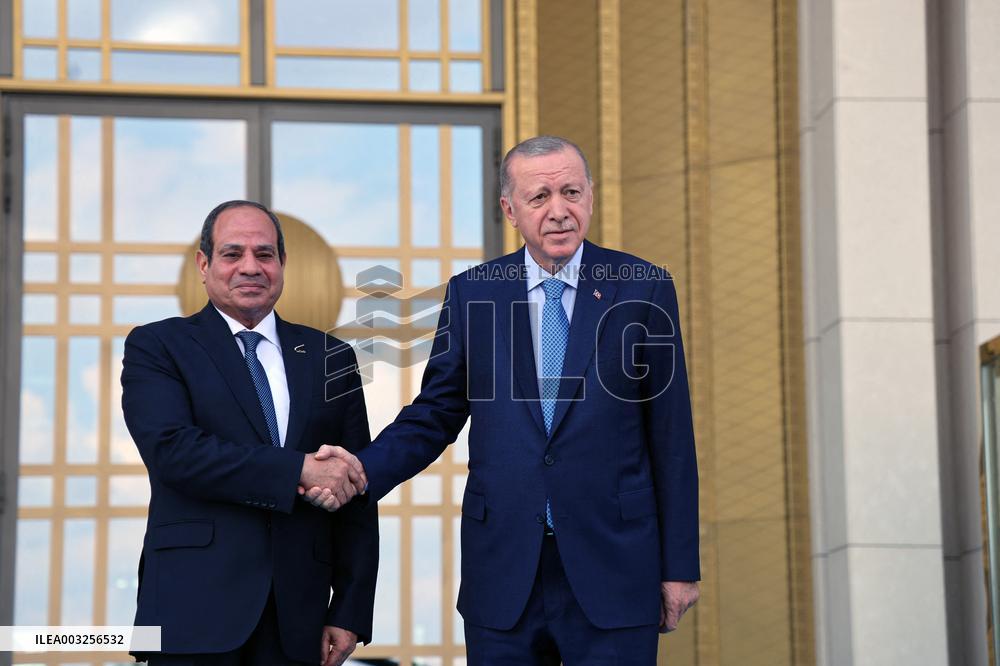 Erdogan And al-Sisi Meet - Ankara
