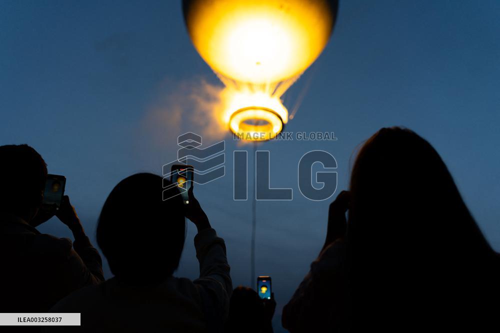 Flight Of The Olympic And Paralympic Cauldron - Paris
